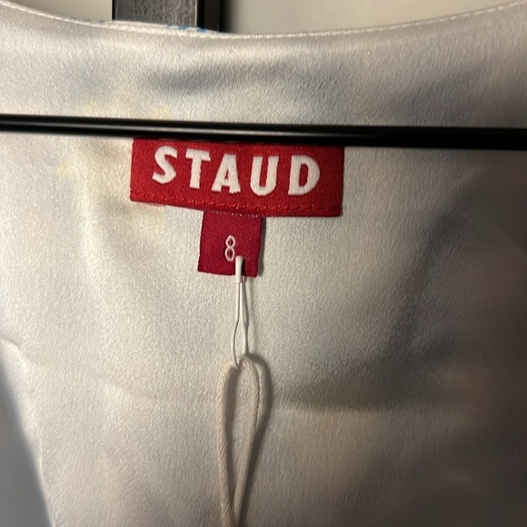 Staud MILLA PRINT MINIDRESS IN GINGHAM DAISY PLAID Size 8 - Picture 4 of 7